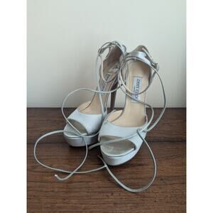 Jimmy Choo Silver Strappy Heels